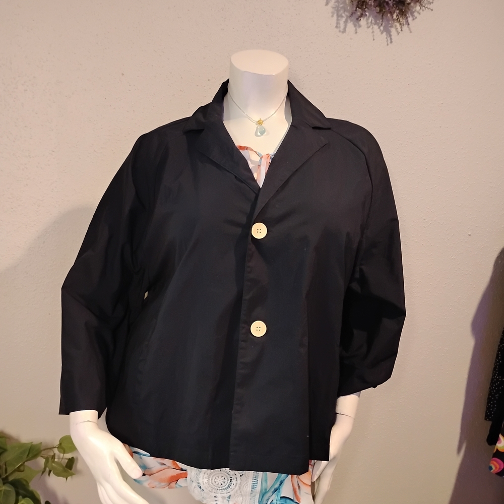 Ces Femme Dark Navy Blue swing Jacket with pockets
